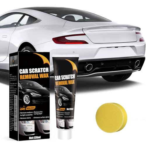 車 傷消し【2025夏新改良型-120ml 】カースクラッチリムーバー 車 キズ消し 車の傷 車用キズ消し擦り傷修復 傷消しワックス 車の塗装修理 自動車ボディコンパウンド研磨研削ペーストペイントケア 愛車ケア製品 クリーニングスポンジ付き